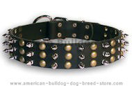 American Bulldog Spiked Black collar 23'' / 23 inch dog collar American Bulldog Spiked Black collar 23'' / 23 inch dog collar