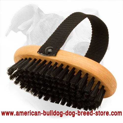Wooden American Bulldog Bristle Brush