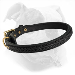 Designer Leather Canine Collar for Training and Walking