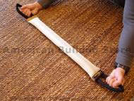 Fire hose dog bite tug with 2 handles.
