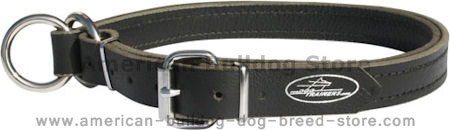 Leather choke collar - Dog training Collar for American Bulldog
