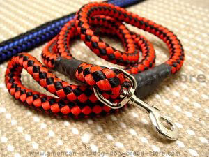 Cord nylon dog leash for large dogs for American bulldog