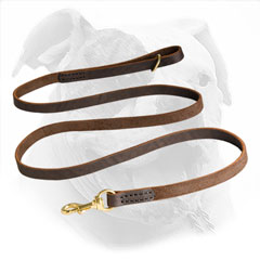 Stitched Leather Leash for American Bulldogs