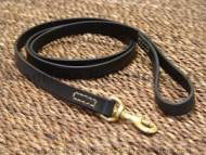 Leather dog leash stitched- leather dog lead