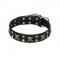 FDT Artisan 'Rock 'n' Roll Style' Fancy Leather American Bulldog Collar with Skulls, Bones and Studs 1 1/2 inch (40 mm) wide