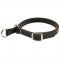 Wide Stitched Leather Choke American Bulldog Collar for Obedience Training