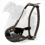 Professional Leather Dog Muzzle for American Bulldog Training/Walking/Agitation and Police Work