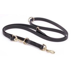 Multipurpose Black Biothane American Bulldog Leash for over 7 Different Activities