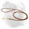 Elegant Round Leather Dog Show Leash for American Bulldog