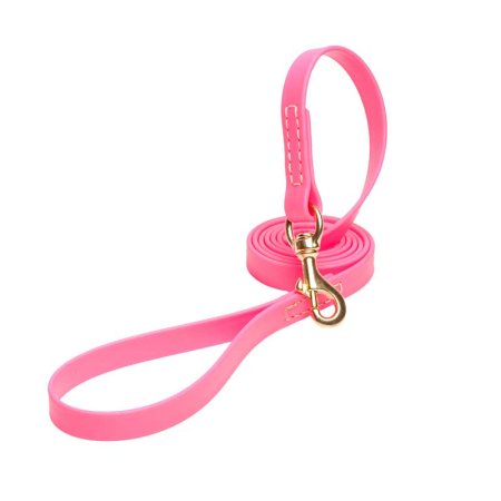 Pink Waterproof American Bulldog Leash Made of Biothane