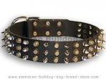 Best dog collar with 3spikes+3old brass pyramids for Large dogs