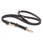 Multipurpose Black Biothane American Bulldog Leash for over 7 Different Activities