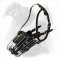 'No Mash' Leather Padded Wire Cage Muzzle for Walking and Training Your American Bulldog