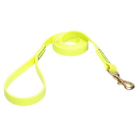 Yellow Waterproof American Bulldog Leash Made of Biothane