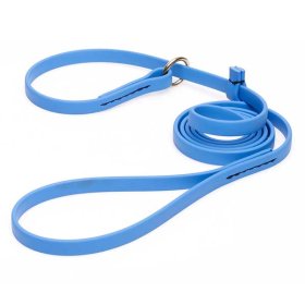 Solid Blue Biothane American Bulldog Leash and Collar Combo