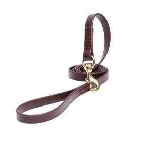 Brown Waterproof American Bulldog Leash Made of Biothane