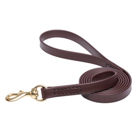 Brown Waterproof American Bulldog Leash Made of Biothane