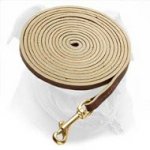 Extra Comfort with Long Tracking and Training American Bulldog Leather Leash
