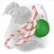 2 Inch American Bulldog Rubber Ball with Nylon String