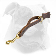 Leather Pull Tab Leash for American Bulldog