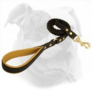 Braided Handcrafted Leather Dog Leash(not nickel, not bronze)