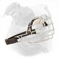 'The Silencer' Best American Bulldog Wire Cage Muzzle - Impossible to Be Taken Off
