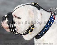 American Bulldog Royal Nappa Leather Dog Muzzle