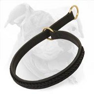 Fashionable Leather Choke Collar for Training and Walking Your Bulldog