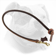 Pocket Size Leather Leash for American Bulldog