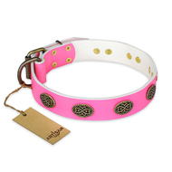 "Forever Fashion" FDT Artisan Leather American Bulldog Collar with Old Look Plates - 1 1/2 inch (40 mm) wide "Forever Fashion" FDT Artisan Leather American Bulldog Collar with Old Look Plates - 1 1/2 inch (40 mm) wide