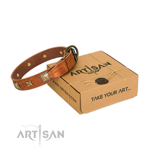 Best quality genuine leather collar for your attractive dog