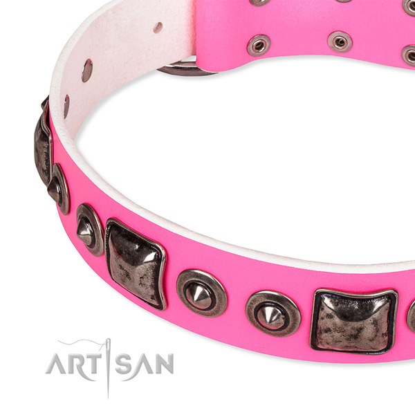 Best quality leather dog collar made for your attractive canine