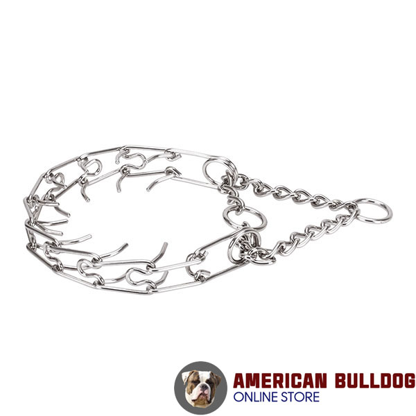 Durable O-ring for leash attachment on stainless steel prong collar