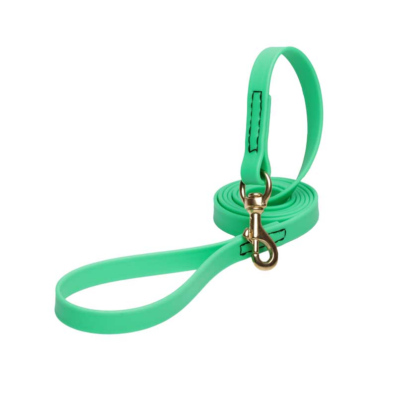 Green Waterproof American Bulldog Leash Made of Biothane - Click Image to Close