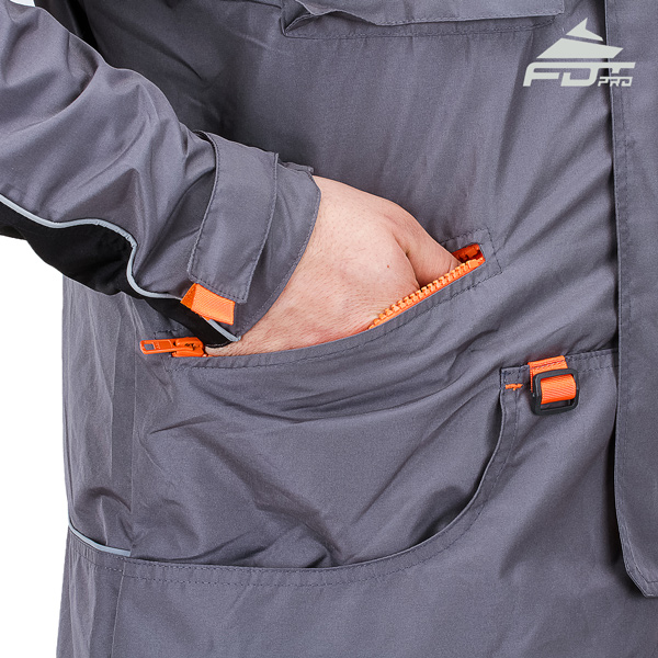 FDT Professional Dog Tracking Jacket with Back Pockets for Any Weather