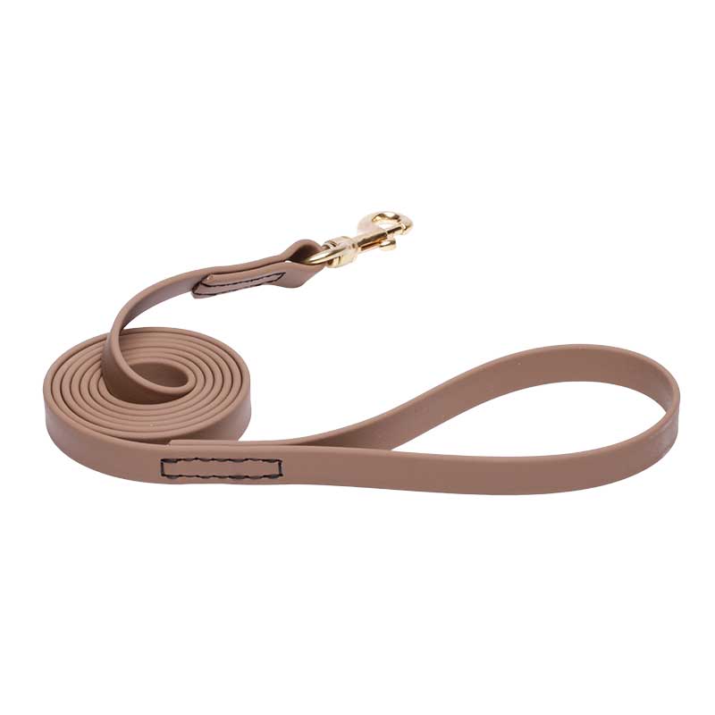 Khaki Waterproof American Bulldog Leash Made of Biothane
