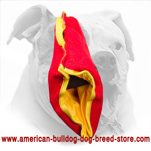 French Linen American Bulldog Puppy Bite Sleeve 