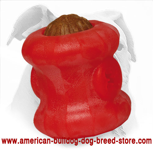 Treat Dispensing American Bulldog Chewing Toy