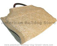Dog bite developer cuff/cover made of jute with handle