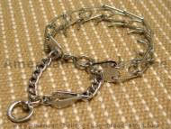 Dog pinch collar with swivel and small quick release snap hook