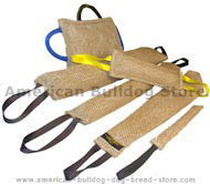 American Bulldog Training supplies jute bite tugs set