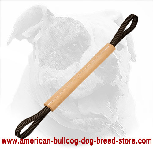 Leather Dog Bite Tug for American Bulldog Puppy