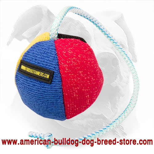 11 Cm French Linen Bite Ball for American Bulldog Early Bite Training