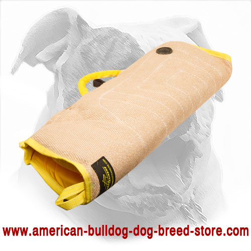 American Bulldog Puppy Bite Sleeve Made of Jute