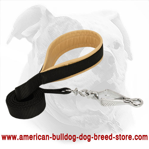 Nylon American Bulldog Lead with Support Material on Handle