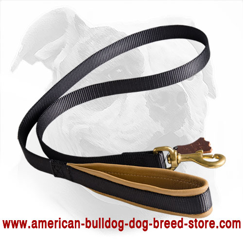 Nylon American Bulldog Lead with Support Material on Handle