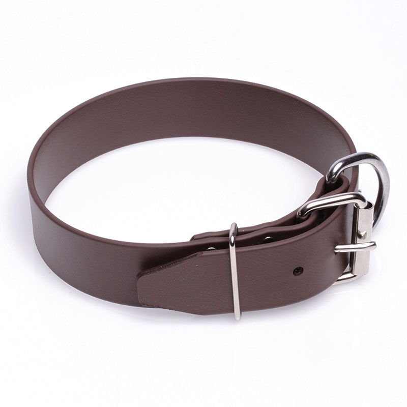 Extra Wide Brown Biothane American Bulldog Collar